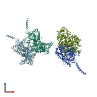 PDB entry 4a5a coloured by chain, front view.