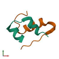 PDB entry 4a7e coloured by chain, front view.