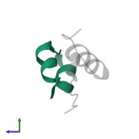 Insulin A chain in PDB entry 4a7e, assembly 1, side view.