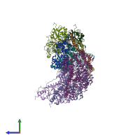 PDB entry 4a7h coloured by chain, side view.