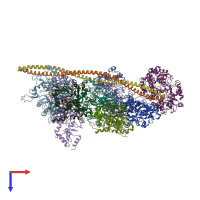 PDB entry 4a7h coloured by chain, top view.