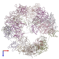 PDB entry 4a8a coloured by chain, top view.