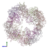 PDB entry 4a8c coloured by chain, side view.