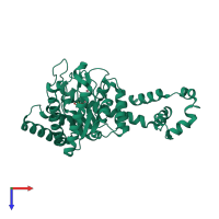 PDB entry 4a8i coloured by chain, top view.