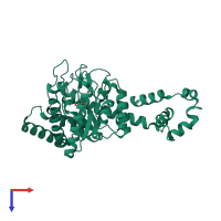 PDB entry 4a8l coloured by chain, top view.