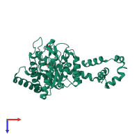 PDB entry 4a8n coloured by chain, top view.