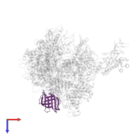 DNA-directed RNA polymerases I, II, and III subunit RPABC3 in PDB entry 4a93, assembly 1, top view.
