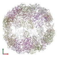 PDB entry 4a9g coloured by chain, front view.