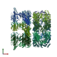 PDB entry 4aas coloured by chain, front view.