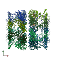 PDB entry 4ab2 coloured by chain, front view.