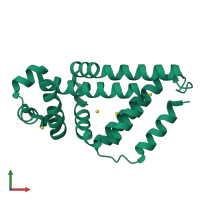 PDB entry 4ac6 coloured by chain, front view.