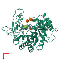 PDB entry 4ad5 coloured by chain, top view.