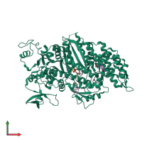 PDB entry 4ae3 coloured by chain, front view.