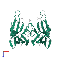 Endoglucanase cel5A in PDB entry 4afm, assembly 1, top view.