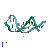 PDB entry 4agz coloured by chain, top view.