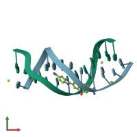 PDB entry 4ah0 coloured by chain, front view.