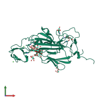 PDB entry 4ahw coloured by chain, front view.