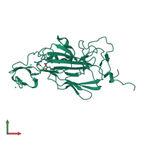 PDB entry 4ahy coloured by chain, front view.