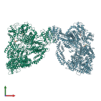 PDB entry 4ai6 coloured by chain, front view.