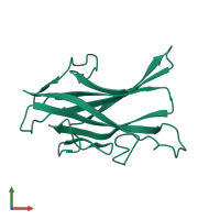 PDB entry 4ajv coloured by chain, front view.