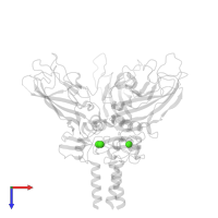 CALCIUM ION in PDB entry 4ak3, assembly 1, top view.