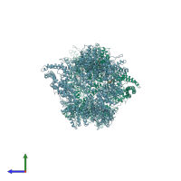 PDB entry 4akh coloured by chain, side view.