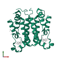 Bromodomain-containing protein 2 in PDB entry 4akn, assembly 1, front view.