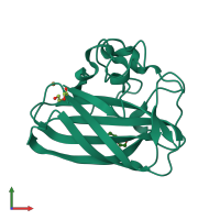 PDB entry 4alt coloured by chain, front view.