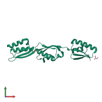 PDB 4alz coloured by chain and viewed from the front.
