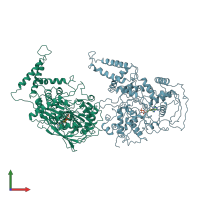 PDB entry 4am7 coloured by chain, front view.