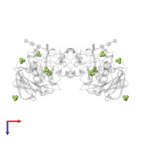 SULFATE ION in PDB entry 4amt, assembly 1, top view.