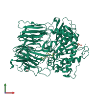 PDB entry 4an0 coloured by chain, front view.