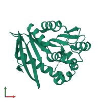 PDB entry 4ao6 coloured by chain, front view.