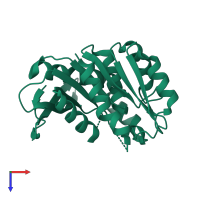 PDB entry 4ao6 coloured by chain, top view.