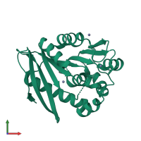 PDB entry 4ao7 coloured by chain, front view.