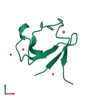 PDB entry 4ar3 coloured by chain, front view.