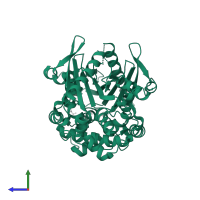 Structural protein ORF273 in PDB entry 4art, assembly 1, side view.