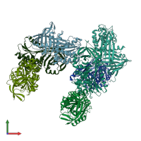 PDB entry 4au4 coloured by chain, front view.
