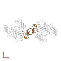 Baculoviral IAP repeat-containing protein 7 30kDa subunit in PDB entry 4auq, assembly 1, front view.