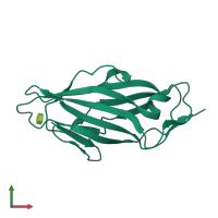 PDB entry 4av4 coloured by chain, front view.