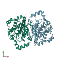 PDB entry 4avy coloured by chain, front view.