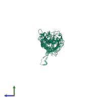 PDB entry 4avz coloured by chain, side view.