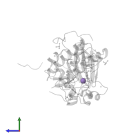 MANGANESE (II) ION in PDB entry 4aw1, assembly 1, side view.