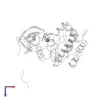 MANGANESE (II) ION in PDB entry 4aw1, assembly 1, top view.