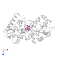 3-PHOSPHOGLYCERIC ACID in PDB entry 4axx, assembly 1, top view.