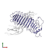 Follicle-stimulating hormone receptor in PDB entry 4ay9, assembly 1, front view.