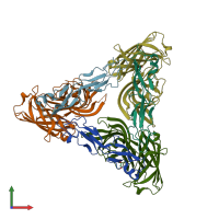 PDB entry 4ayd coloured by chain, front view.