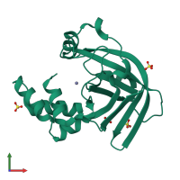 PDB entry 4ayh coloured by chain, front view.