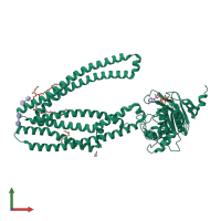 PDB entry 4ayx coloured by chain, front view.