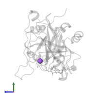 SODIUM ION in PDB entry 4ayy, assembly 1, side view.